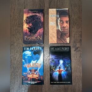 Vhs Drama The Passion Of The Christ The Judas Project The Majestic John Q,  Lot